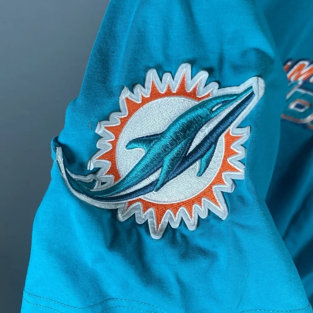 Miami‎ Dolphins Pro Standard Luxury Athletic Shirt Teal Blue Embroidered 2XL NFL